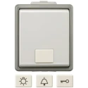 Siemens Grey 1 Way Push Button Light Switch 1 Gang Surface Mount 230V 10A DELTA Series 5TD4701