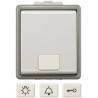 Siemens Grey 1 Way Push Button Light Switch 1 Gang Surface Mount 230V 10A DELTA Series 5TD4701