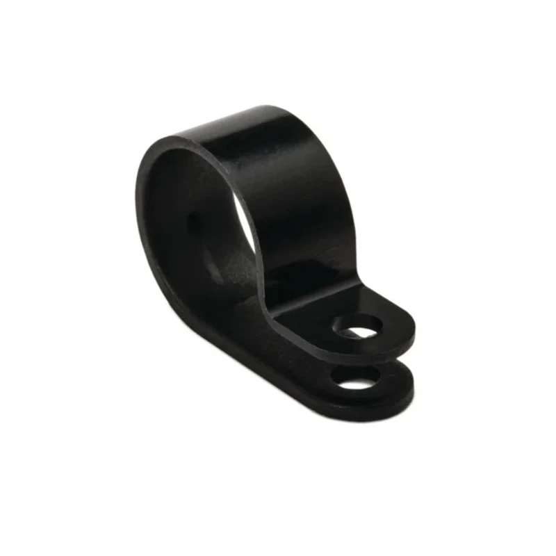 HellermannTyton Black Polyamide 16 mm Inside Diameter P-Clip with 4.2 mm Mounting Hole Diameter 211-60008 H9P-PA66HS-BK