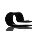 HellermannTyton Black Polyamide P-Clip 9.5 mm ID, 10 mm Width, 4.2 mm Mounting Hole, Model 211-60004 H5P-PA66HS-BK