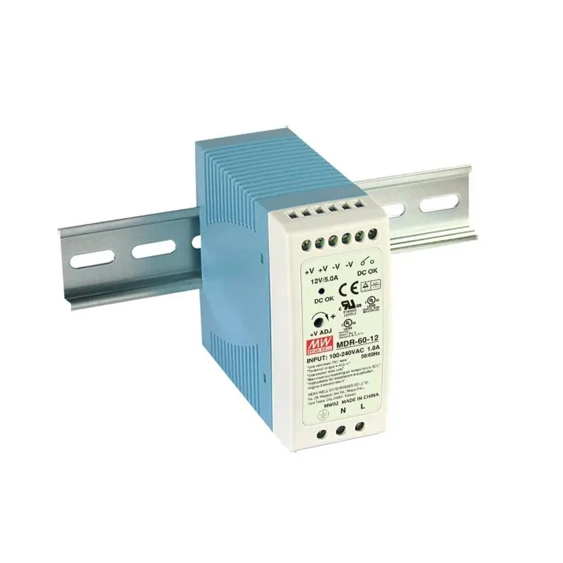 MEAN WELL MDR Switched Mode DIN Rail Power Supply 1 Phase AC Input 85-264V, 56V DC 1.25A Output 60W MDR-60-48