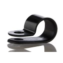 HellermannTyton Black Polyamide P-Clip with 8 mm Closed Inside Diameter and 4.2 mm Mounting Hole 211-60003 H4P-PA66HS-BK
