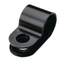 HellermannTyton Black Polyamide P-Clip with 8 mm Closed Inside Diameter and 4.2 mm Mounting Hole 211-60003 H4P-PA66HS-BK