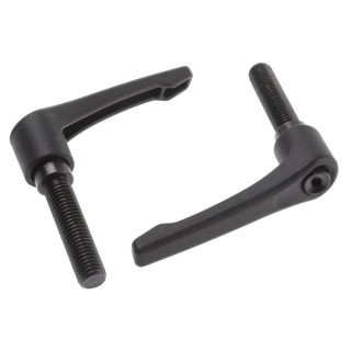 RS PRO Clamping Lever, M12 Thread Size x 50 mm Thread Insert Length, Fibreglass Reinforced Nylon Handle, Steel 478-371