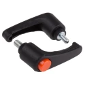 RS PRO Heavy-Duty Diecast Zinc Clamping Lever with Steel Thread, Thermoplastic Handle, M6 x 10 mm 478-696