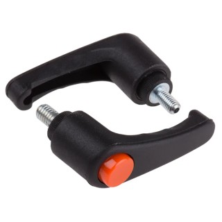 RS PRO Heavy-Duty Diecast Zinc Clamping Lever with Steel Thread, Thermoplastic Handle, M6 x 10 mm 478-696
