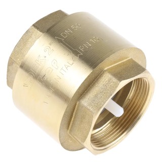 RS PRO Brass Threaded BSP Single Check Valve 2 in, 12 bar 486-233
