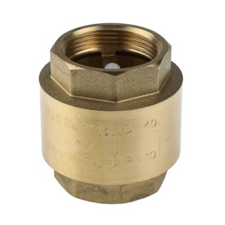 RS PRO Brass Threaded BSP Single Check Valve 1 to 1/2 in, 12 bar 486-237