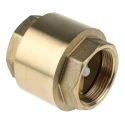RS PRO Brass Threaded BSP Single Check Valve 1 to 1/2 in, 12 bar 486-237