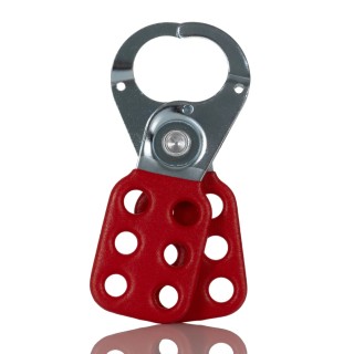 RS PRO Red 6-Lock Lockout Hasp Steel Hasp Lockout 9.5 mm 489-141