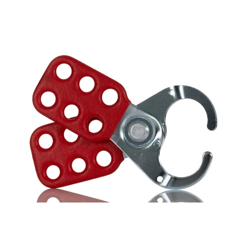RS PRO Red 6-Lock Lockout Hasp Steel Hasp Lockout 9.5 mm 489-141
