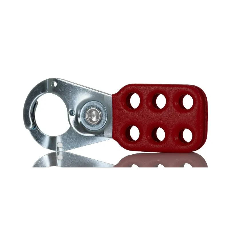 RS PRO Red 6-Lock Lockout Hasp Steel Hasp Lockout 9.5 mm 489-141