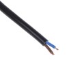 RS PRO 2 Core Power Cable Black 0.5mm² 300V 70°C PVC Jacket 100m 491-841