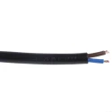 RS PRO 2 Core Power Cable Black 0.5mm² 300V 70°C PVC Jacket 100m 491-841