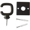 RS PRO Black and Red Barrier Stanchion Hook Polypropylene 5mm Diameter 503-697