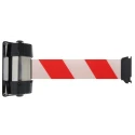 RS PRO White and Red Webbing Retractable Barrier Steel Polyester 4m Tape 503-770