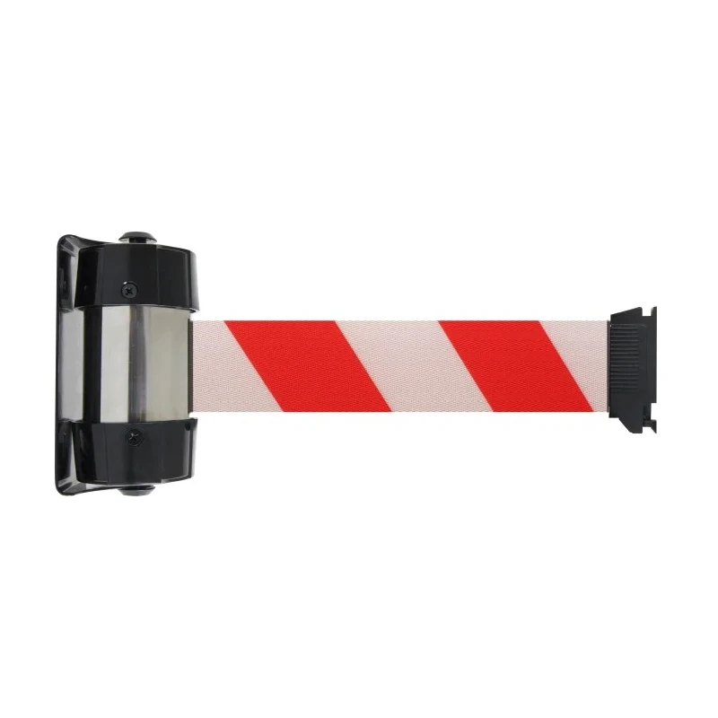 RS PRO White and Red Webbing Retractable Barrier Steel Polyester 4m Tape 503-770