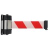 RS PRO White and Red Webbing Retractable Barrier Steel Polyester 4m Tape 503-770