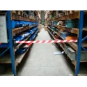 RS PRO White and Red Webbing Retractable Barrier Steel Polyester 4m Tape 503-770