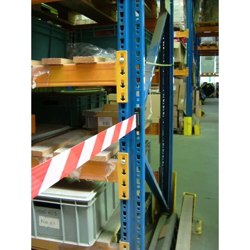 RS PRO White and Red Webbing Retractable Barrier Steel Polyester 4m Tape 503-770
