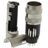 Amphenol Industrial 7 Pole Straight M16 DIN Plug Screw Lock 4A 100V Brass Housing Silver Contacts T3484001