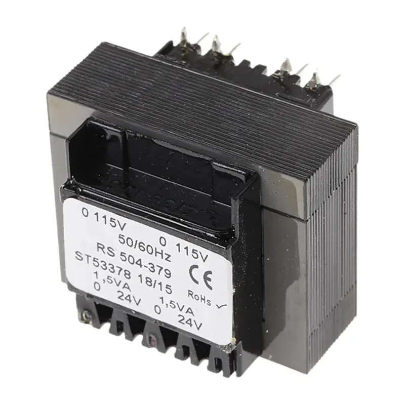 RS PRO 24 V ac 2 Output Through Hole PCB Transformer, 12VA Power, 38x35x30 mm, 50-60 Hz, Poland 504-379