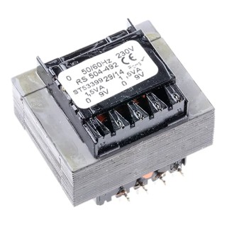 RS PRO 5 to 24 V ac 2 Output Through Hole PCB Transformer IECBSEN 615581 CE RoHS IECBSEN 615586 ASNZS 61558..6 504-492