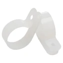 RS PRO Nylon P-Clip 25.4 mm Closed Inside Diameter 12 mm Width Natural Colour Mounting Hole Diameter 4.6 mm 479-554