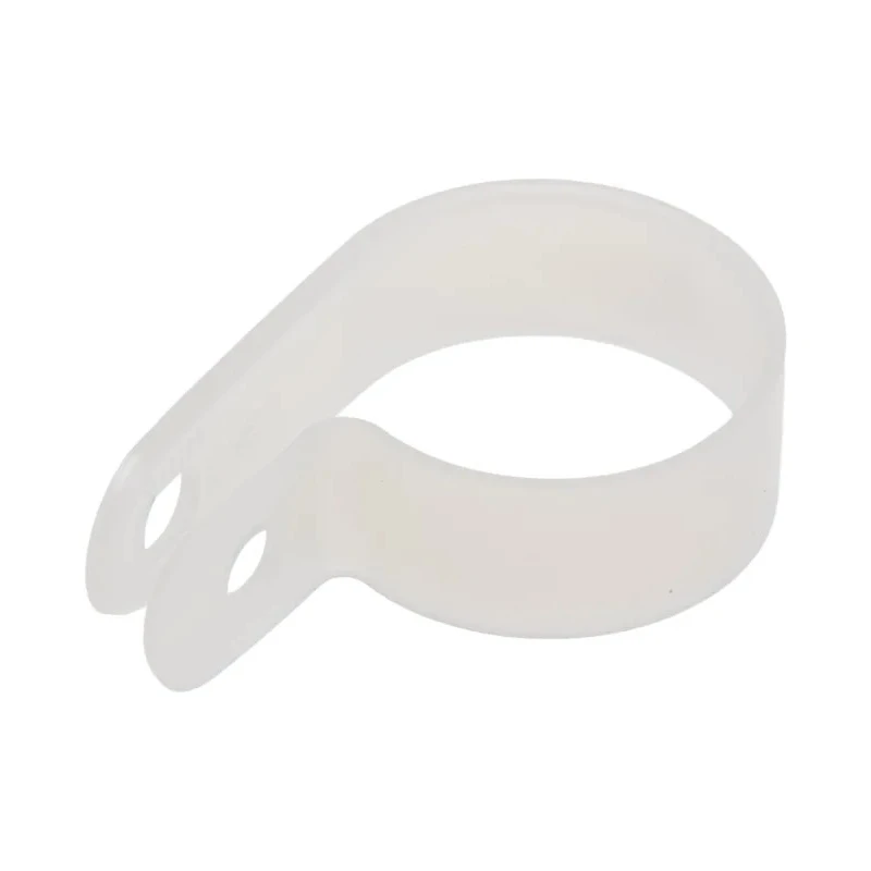 RS PRO Nylon P-Clip 25.4 mm Closed Inside Diameter 12 mm Width Natural Colour Mounting Hole Diameter 4.6 mm 479-554