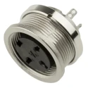 Amphenol Industrial C 091 A 3 Pole Straight M16 DIN Socket Panel Mount Female 300V 4A Screw Lock T3263000