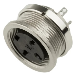 Amphenol Industrial C 091 A 3 Pole Straight M16 DIN Socket Panel Mount Female 300V 4A Screw Lock T3263000