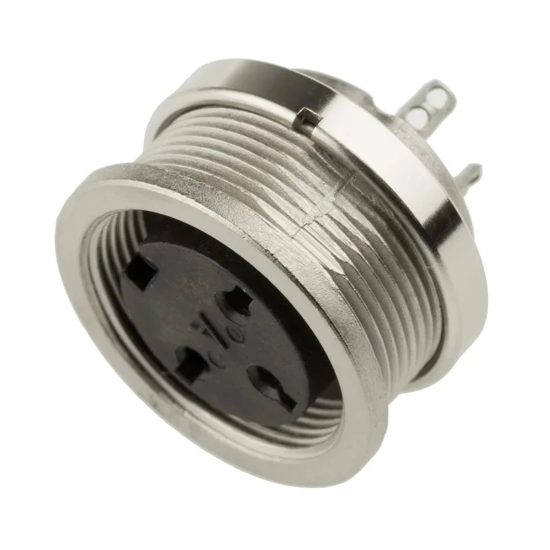 Amphenol Industrial C 091 A 3 Pole Straight M16 DIN Socket Panel Mount Female 300V 4A Screw Lock T3263000