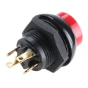 Otto P9 Series Push Button Switch Momentary Panel 0.5 in Cutout SPDT Red LED IP68 28 V dc 115 V ac P9213121W