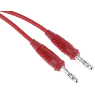 Hirschmann Test & Measurement Red Silicone Rubber Test Lead 10A, 60V DC, 1m Length 973388301