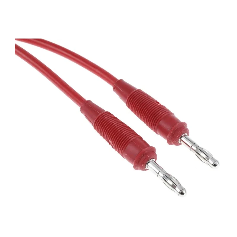 Hirschmann Test & Measurement Red Silicone Rubber Test Lead 10A, 60V DC, 1m Length 973388301