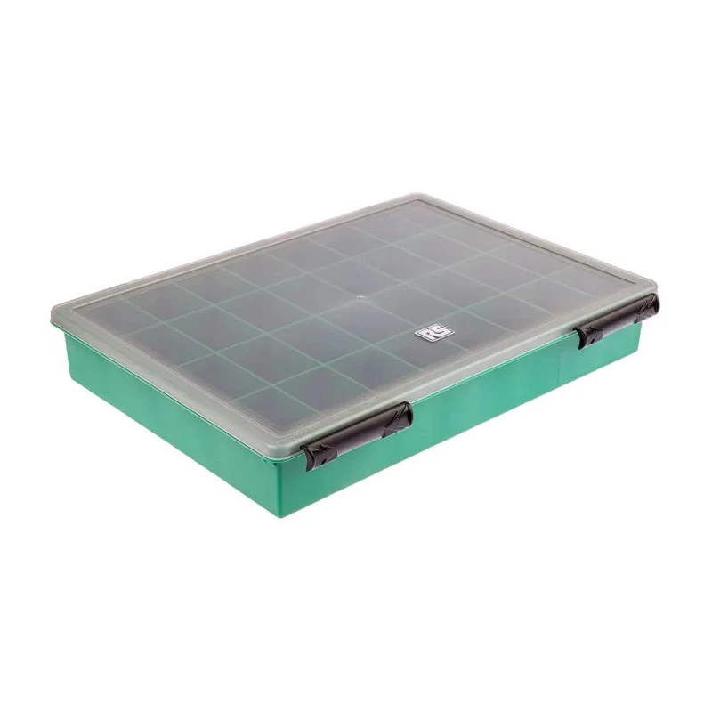 RS PRO 32 Cell Green Polypropylene Compartment Box 57 mm x 338 mm x 260 mm 515-603