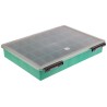 RS PRO 32 Cell Green Polypropylene Compartment Box 57 mm x 338 mm x 260 mm 515-603