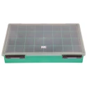 RS PRO 32 Cell Green Polypropylene Compartment Box 57 mm x 338 mm x 260 mm 515-603