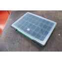 RS PRO 32 Cell Green Polypropylene Compartment Box 57 mm x 338 mm x 260 mm 515-603