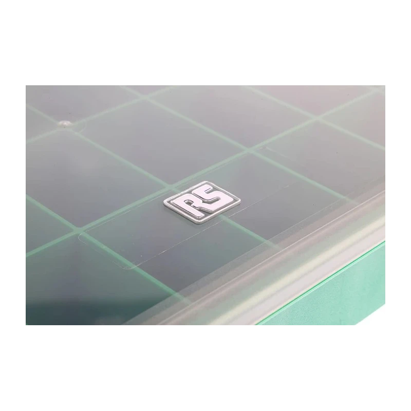 RS PRO 32 Cell Green Polypropylene Compartment Box 57 mm x 338 mm x 260 mm 515-603