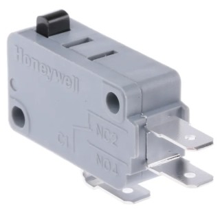 Honeywell Technologies Plunger Micro Switch, Tab Terminal, 16A, 250V, SPDT V15T16-EZ100