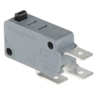 Honeywell Technologies Plunger Micro Switch, Tab Terminal, 16A, 250 V AC, SPDT V15T16-CZ100