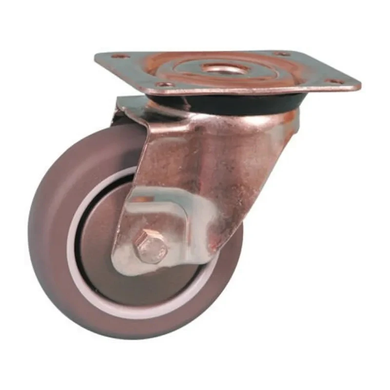 Guitel Hervieu Stainless Steel Swivel Castor 90 kg Load Capacity 100 mm Thermoplastic Rubber Wheel 368653