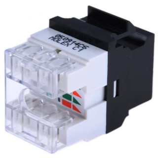 Molex CES Cat6 RJ45 8-Port UTP Shielding Jack KSJ-00033-BK