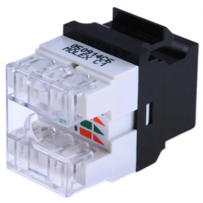 Molex CES Cat6 RJ45 8-Port UTP Shielding Jack KSJ-00033-BK
