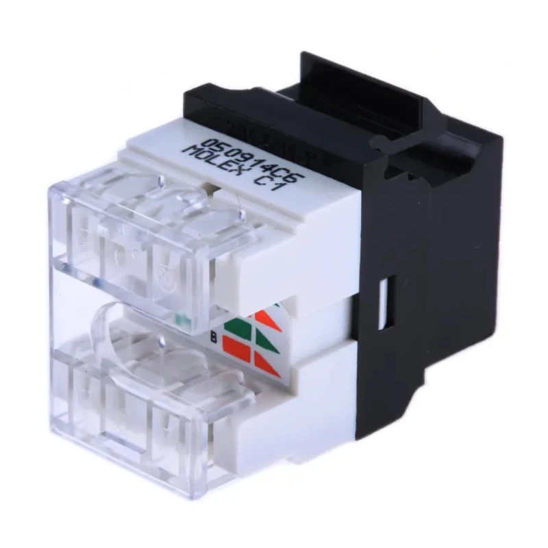 Molex CES Cat6 RJ45 8-Port UTP Shielding Jack KSJ-00033-BK