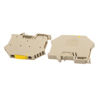 RS PRO Disconnect Terminal Block Brown, 0.2mm² to 4 mm², 1-Level, Screw Termination, 600V, 15A 501-853