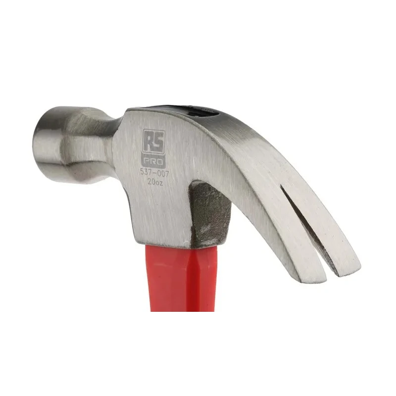 RS PRO Steel Head Claw Hammer with Fibreglass Handle 20oz 325mm 537-007
