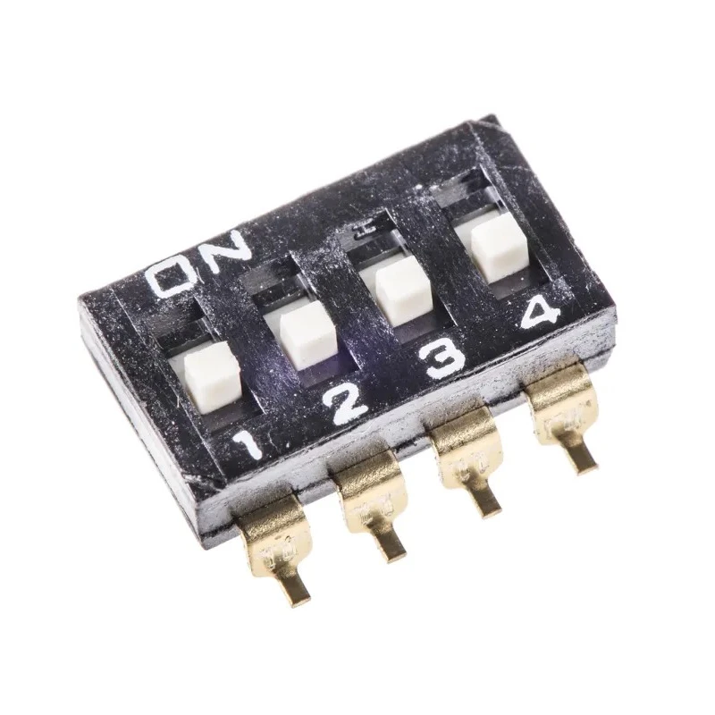 Omron Slide Rotary Coded DIP Switch Surface Mount A6S-4104-H