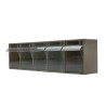 RS PRO Tilt Drawer Unit 5 Polypropylene Storage Cabinet Wall Mount 168mm x 600mm x 140mm 519-302